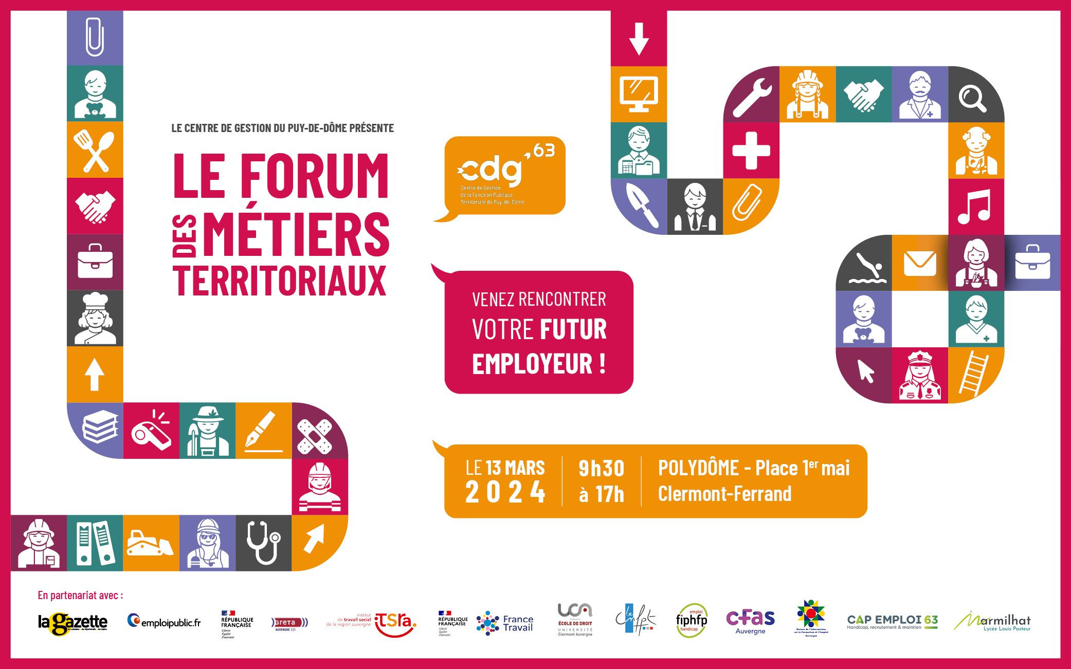 Retrouvez TDM au Forum des métiers territoriaux, le 13 mars 2024, à Clermont-Ferrand
